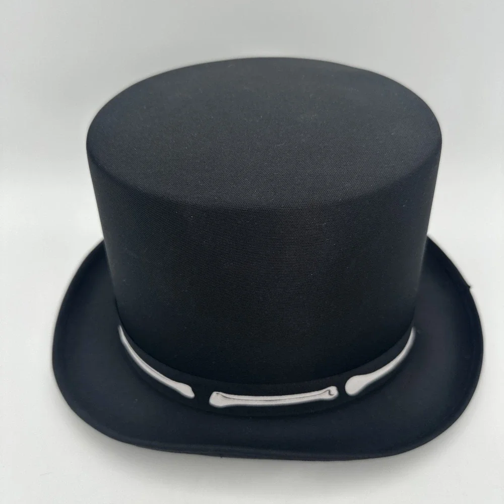Spirit Halloween Skeleton Bone Top Hat Unisex Black Gothic Costume One Size